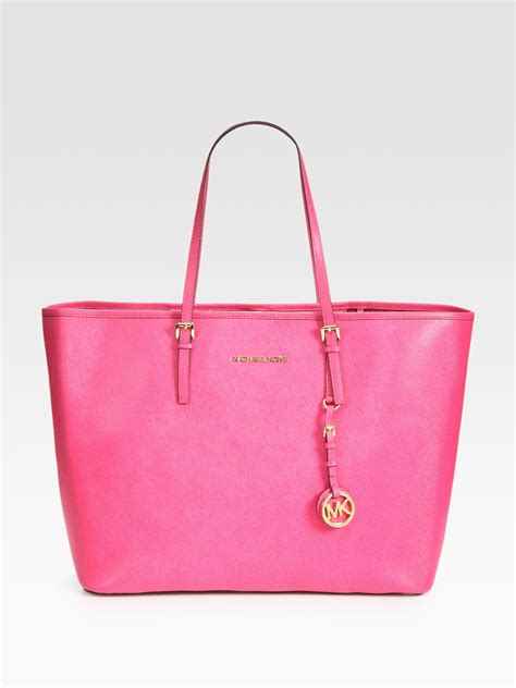 michael kors reversible tote pink|michael kors purses hot pink.